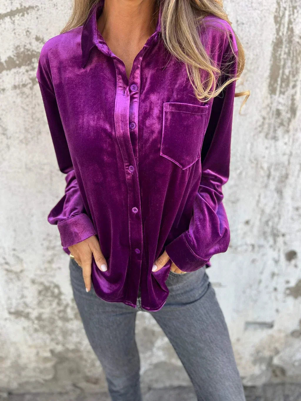 Emily/ VELVET BLOUSE