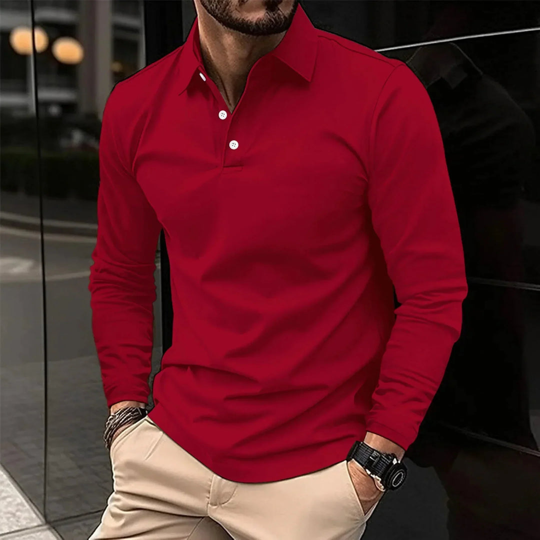 David | Casual long sleeve polo shirt