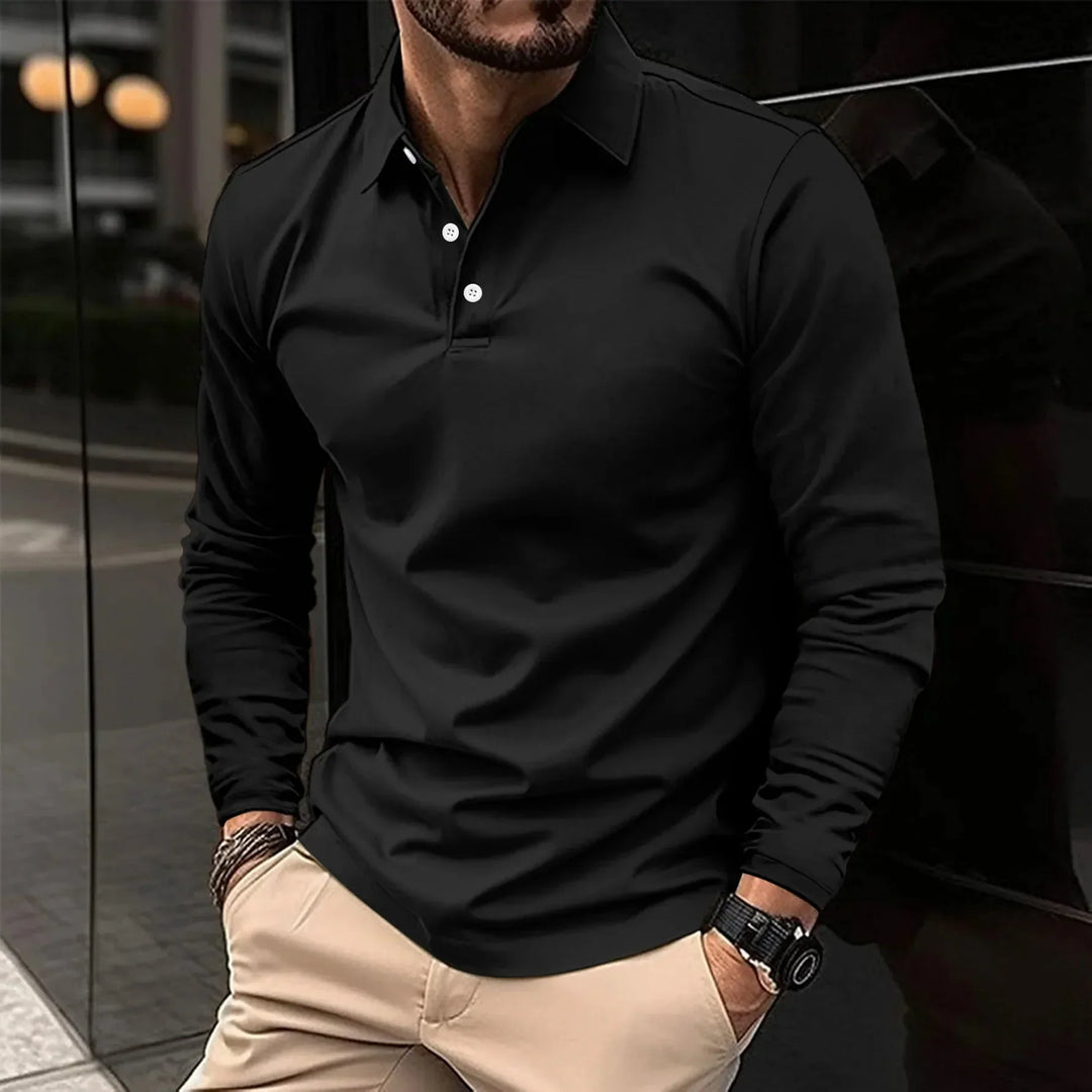 David | Casual long sleeve polo shirt