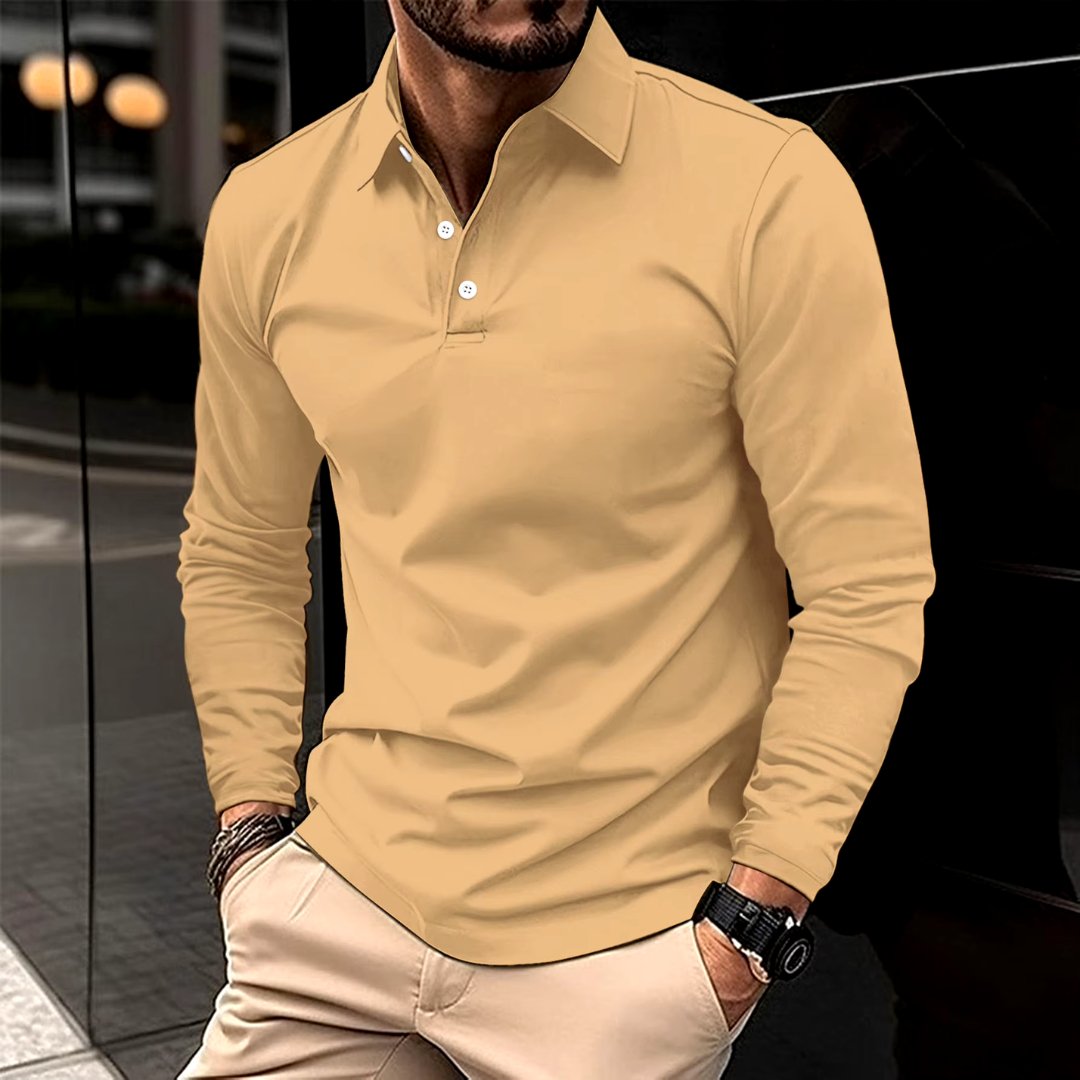 David | Casual long sleeve polo shirt