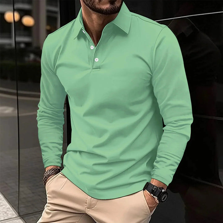 David | Casual long sleeve polo shirt